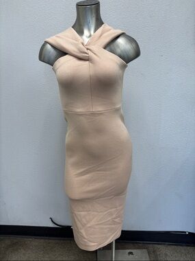 St. John Shoulder Twist Sheath Dress in Blush